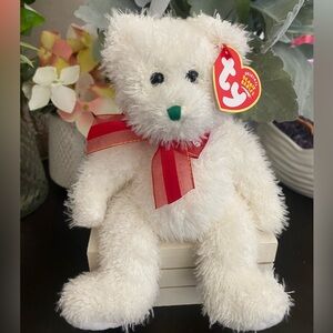 🆕🎄 RETIRED RARE TY BEANIE BABY BEAR “2004 HOLIDAY TEDDY”. MWMT!